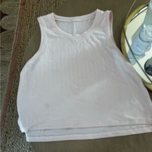 Lululemon light pink cropped workout top
